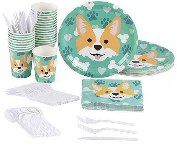 Puppy Theme Birthday Party Cutlery Package (#Type A)