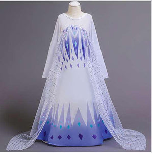 White-Purple Party Costume Princess Dress With Cape