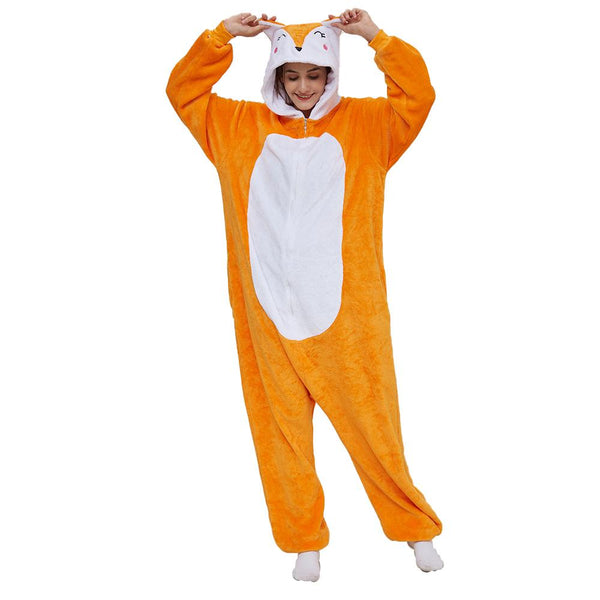 Onesie World Unisex Animal Pyjamas - Orange Fox Adult (Cosplay / Nightwear Halloween Carnival