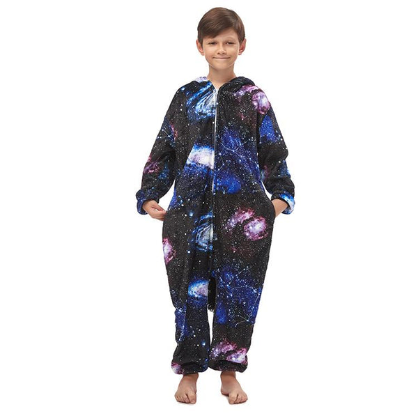 Onesie World Unisex Animal Pyjamas - Dark Galaxy Unicorn Kids (Cosplay / Nightwear Halloween