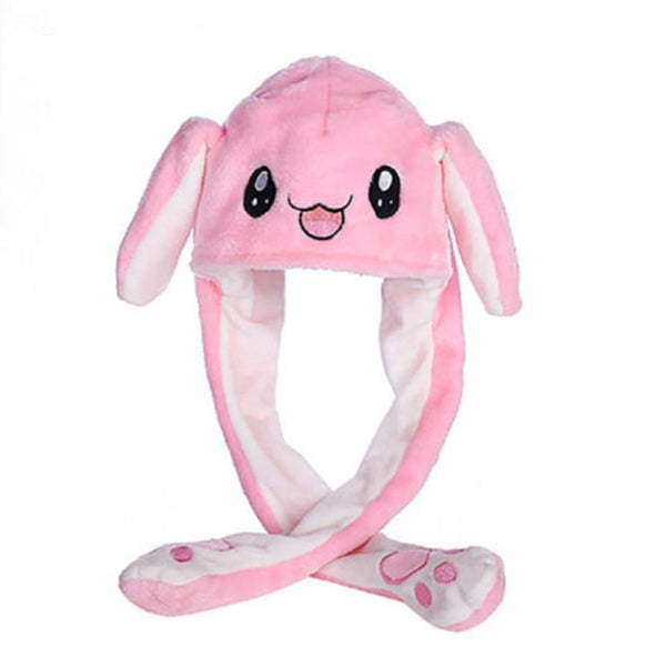 Bunny Pop/ Cute Movable / Jumping Dancing - Ear Pink Hat With Led Light Animal Hats