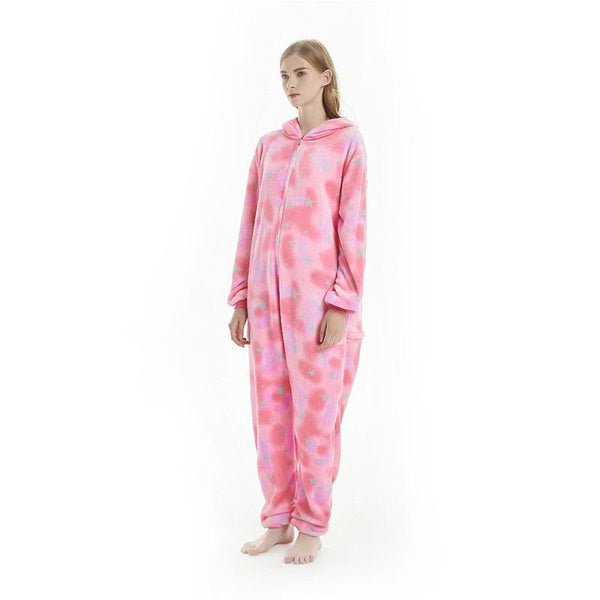Onesie World Unisex Animal Pyjamas - Pink Star Sleeping Unicorn Adult (Cosplay / Nightwear Halloween