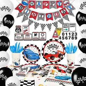 Racing Car Theme Birthday Party Supplies Premium Package