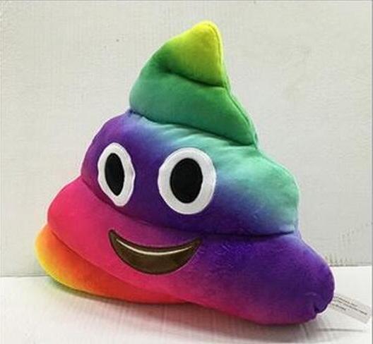 Emoji Rainbow Poop Pillow Pillow