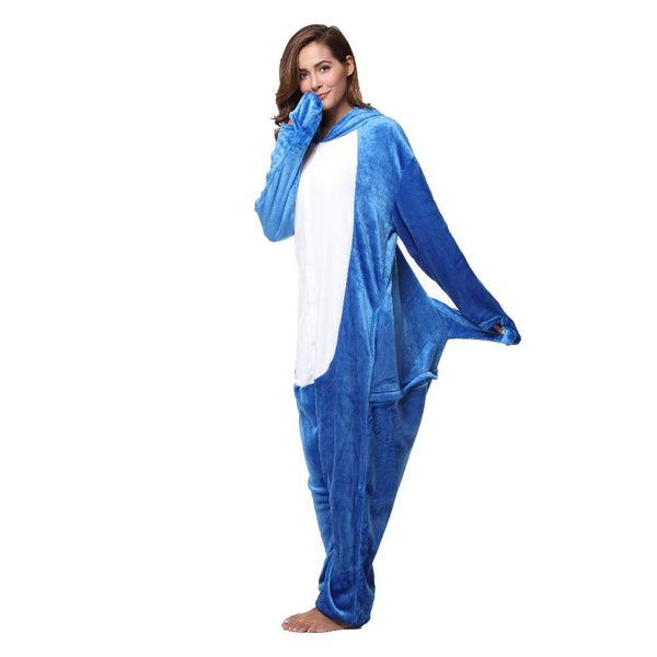 Onesie World Unisex Animal Pyjamas - Navy Blue Shark Adult (Cosplay / Nightwear Halloween Carnival