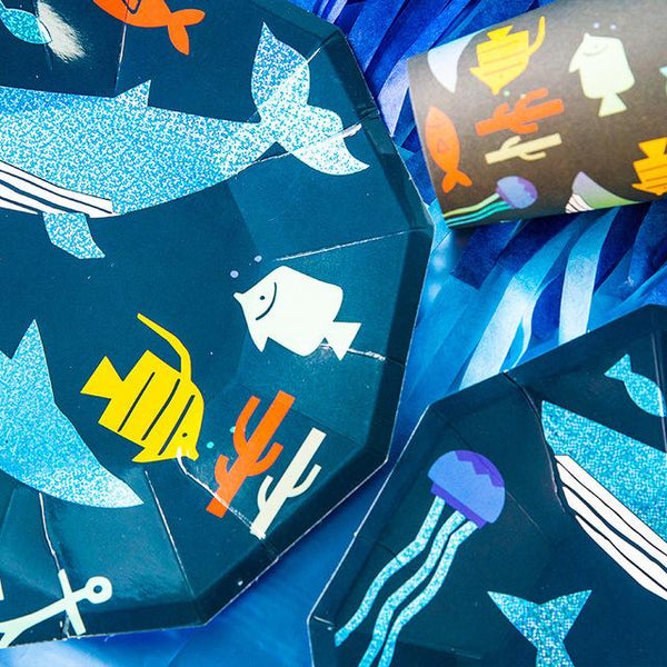 Shark Theme Birthday Party Cutlery Package (#Type A)
