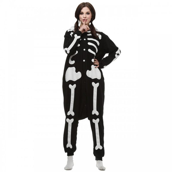 Onesie World Unisex Animal Pyjamas - Spooky Skeleton Adult (Cosplay / Nightwear Halloween Carnival