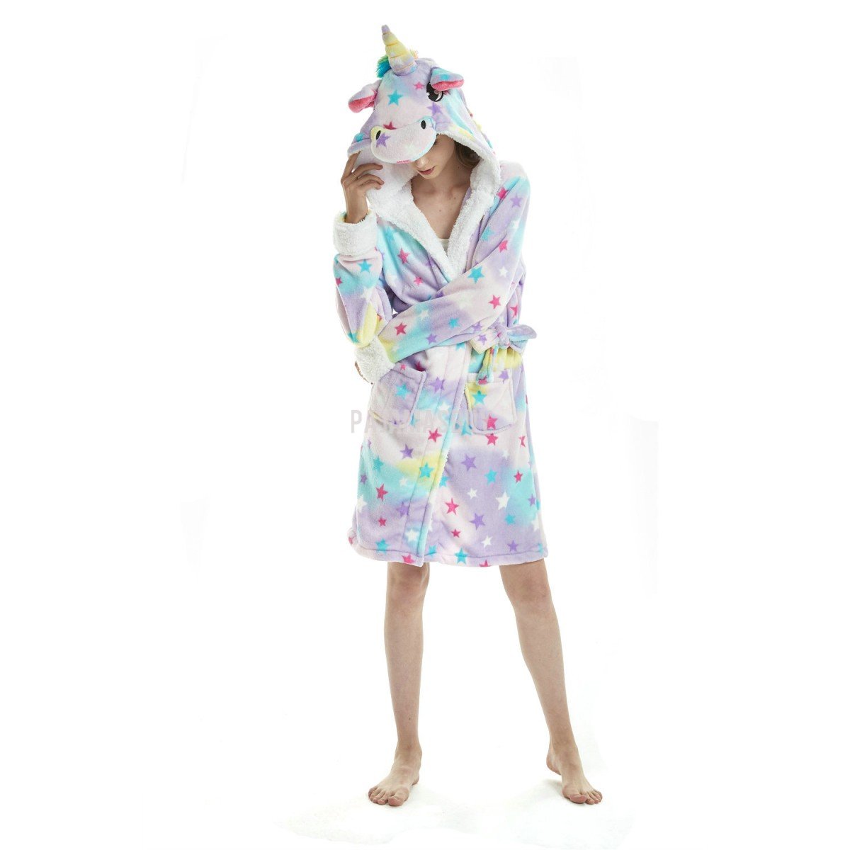 Onesie World Unisex Animal Pyjamas - Rainbow Star Unicorn Adult Bathrobe (Cosplay / Nightwear