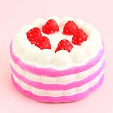 Strawberry Cake Squishy Pink Squishies