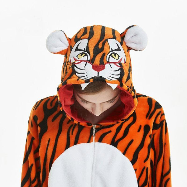 Onesie World Unisex Animal Pyjamas - Tiger Adult (Cosplay / Nightwear Halloween Carnival Novelty