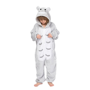 Onesie World Unisex Animal Pyjamas - Grey Totoro Kids (Cosplay / Nightwear Halloween Carnival