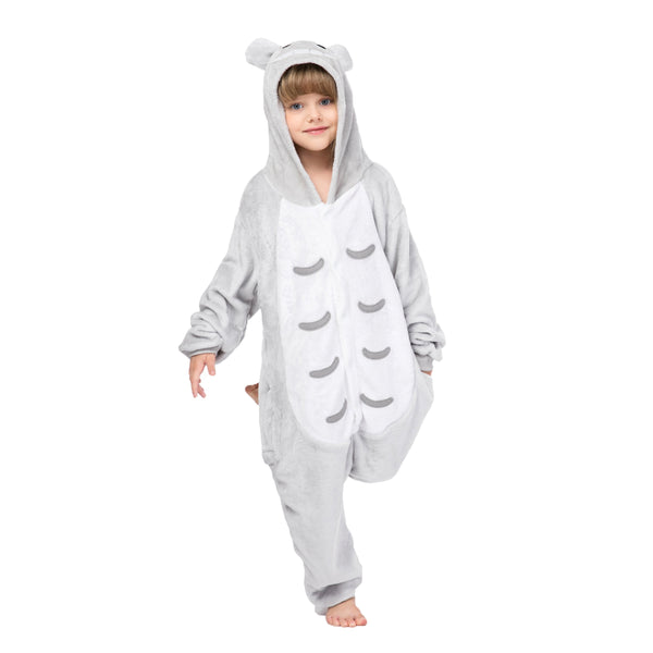 Onesie World Unisex Animal Pyjamas - Grey Totoro Kids (Cosplay / Nightwear Halloween Carnival