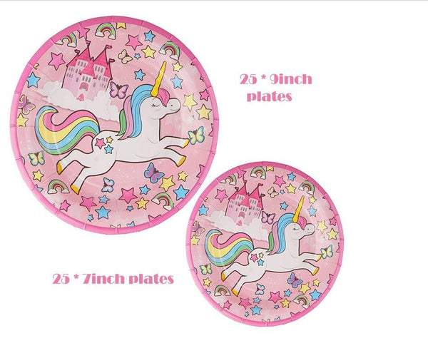 Unicorn Theme Birthday Party Tableware Package (#Type A)
