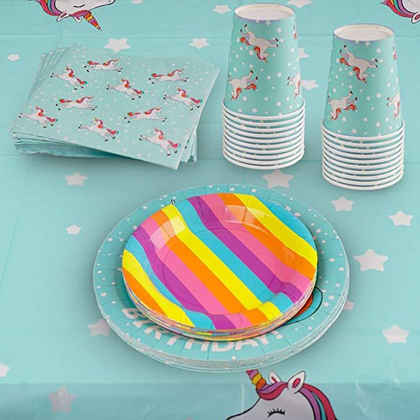 Unicorn Theme Birthday Party Tableware Package (#Type B)