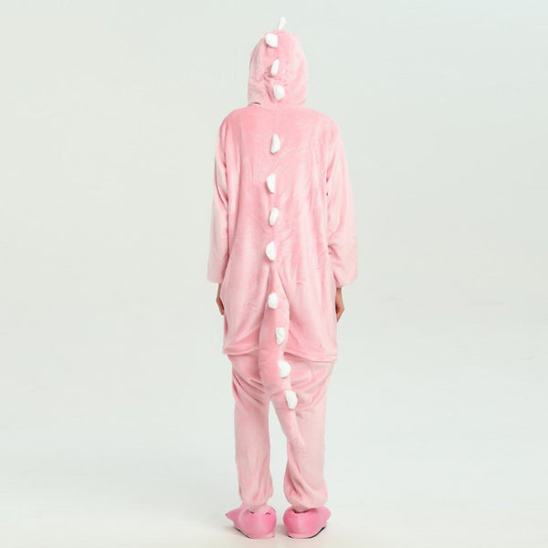 Onesie World Unisex Animal Pyjamas - Pink Dinosaur Adult Onesie (Cosplay / Nightwear / Halloween / Carnival / Novelty Costume)