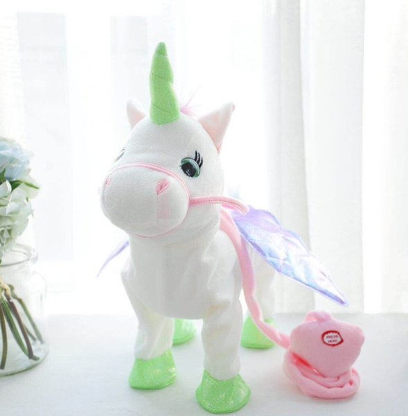 Magic Walking And Singing Unicorn White Toys